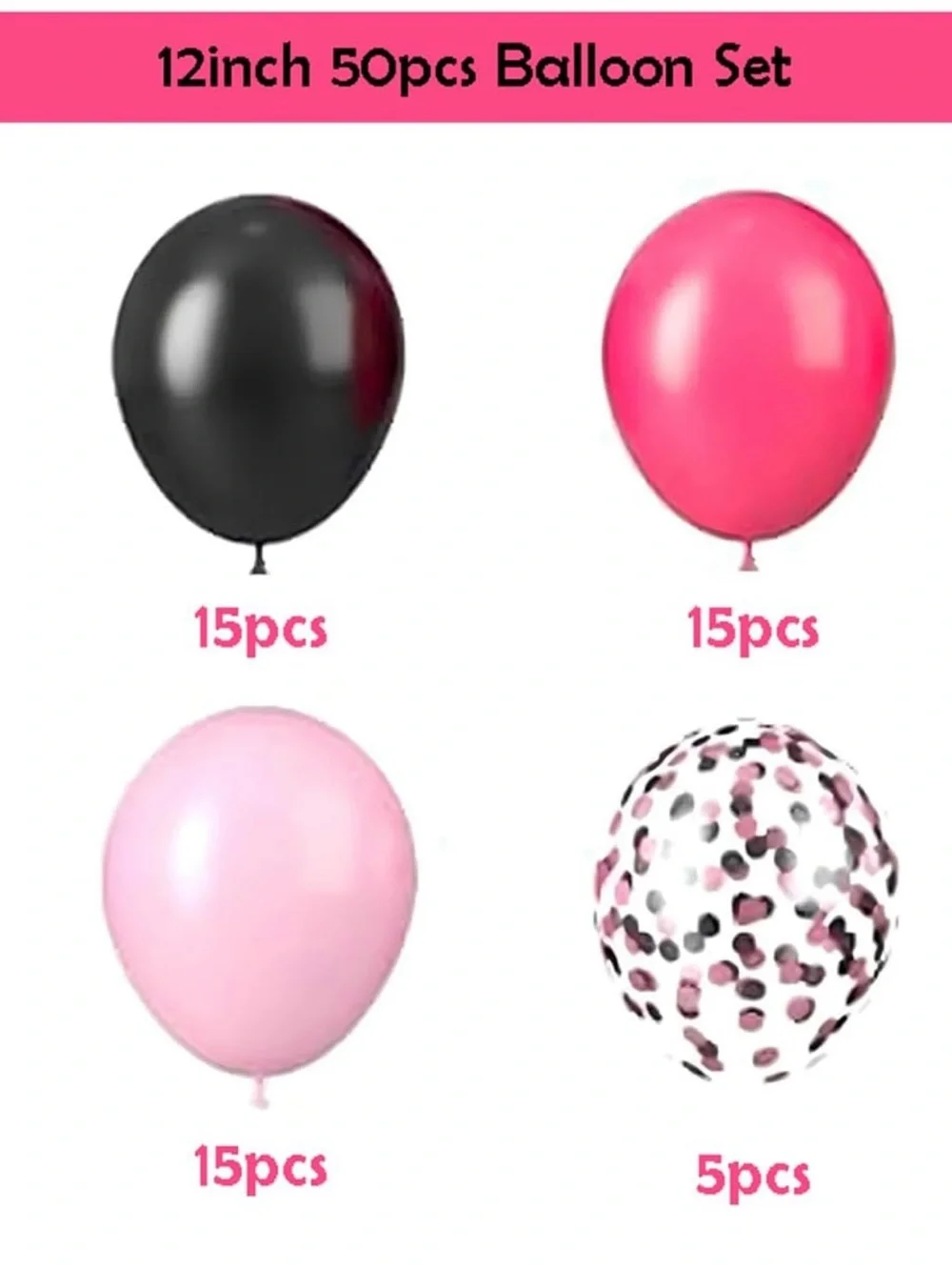 Complete Pink & Black Glam Party Bundle - Most items brand new! 18th bday/grad
